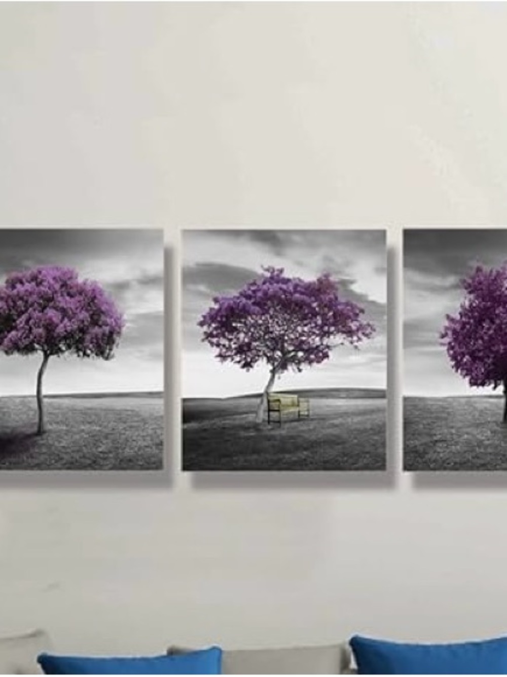 Wall Art Canvas Panel - Purple Tree Landscape